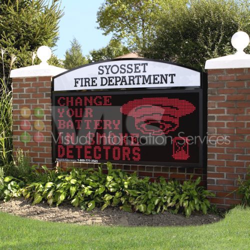 Syosset Fire Department electronic sign message.