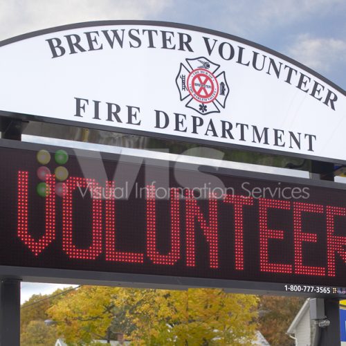 Brewster Volunteer Fire Department sign.