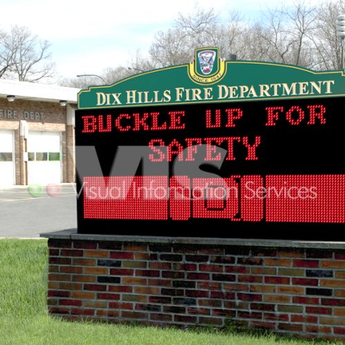 Fire department sign: "Buckle Up For Safety.