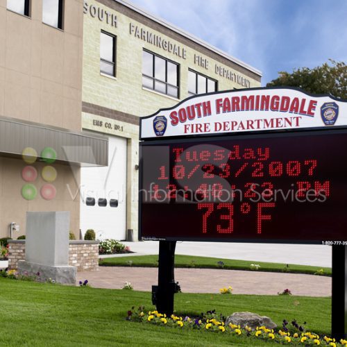 South Farmingdale Fire Department sign and building.