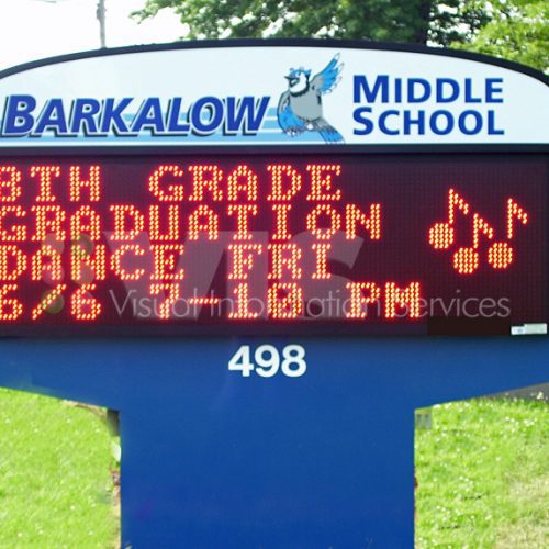 Barkalow Middle School graduation dance announcement.
